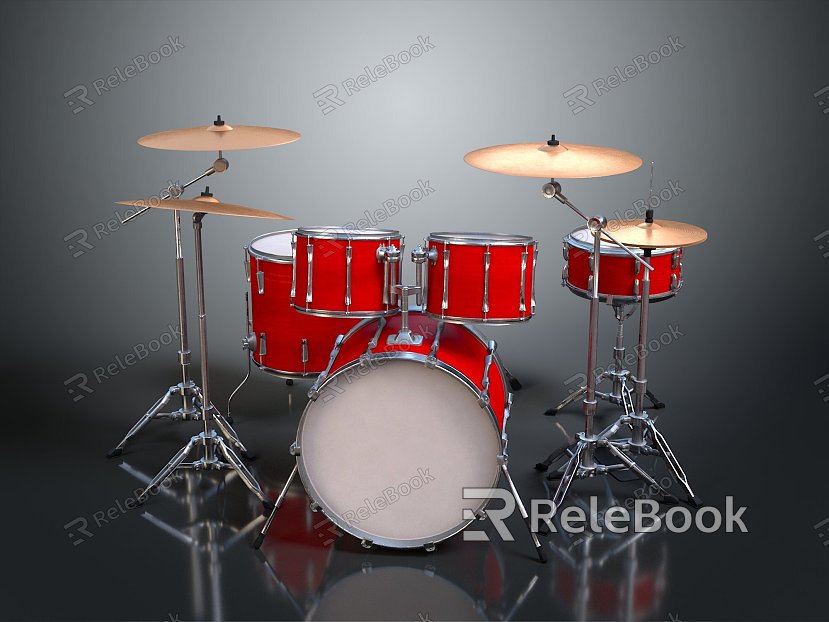 Drums, Percussion Instruments, Rock Instruments, Music Equipment, Music Equipment, Realistic model