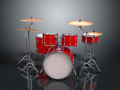 Drums, Percussion Instruments, Rock Instruments, Music Equipment, Music Equipment, Realistic model