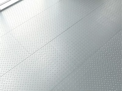 Gray Metal Floor With Diamond Pattern For Industrial Workshop Areas 3d model