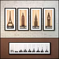 Architectural Landscape Paintings In Diverse Styles 3d model