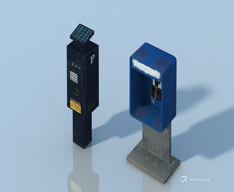 Functional Pet Cabinet With Solar Powered Panel Control Panel And Blue Storage Unit 3d model