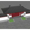Chinese-style ancient public buildings 3d model