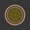 Natural Rattan Round Coffee Table With Intricate Woven Texture And Open Design