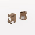 Brown Cardboard Packaging Boxes With CROFIT Brand And Product Labels 3d model
