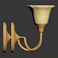 Elegant Golden Candle Holders With White Lampshades And Floral Circular Bases