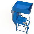 Blue Industrial Processing Equipment With Top Hopper Driving Motor And Sturdy Support Stand