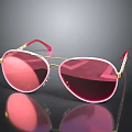 Elegant Luxury Sunglasses With Pink Lenses Gold Frame And Stylish Design