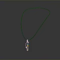 Fashionable Daily Wear Necklace With Black Cord And Colorful Square Pendant Design