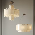Modern White Layered Chandelier Design With Soft Lighting For Contemporary Spaces