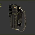 Portable Cylindrical Daily Use Tool With Leather Holster And Coiled Cord Design
