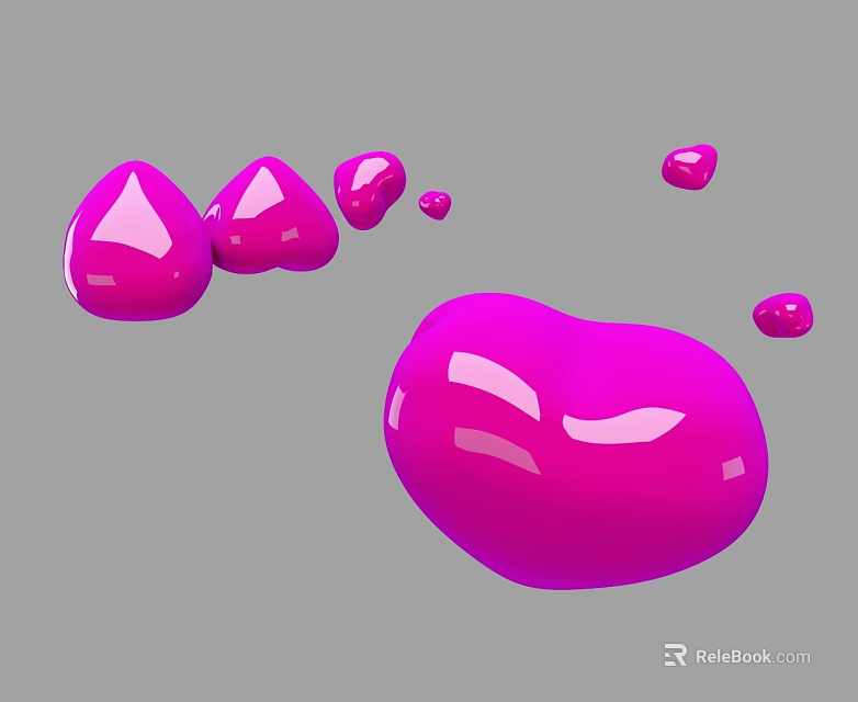Commercial Equipment For Creating Pink Glossy Heart Shaped Items In Various Sizes 3d model 