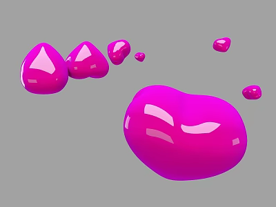 Commercial Equipment For Creating Pink Glossy Heart Shaped Items In Various Sizes 3d model