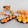 orange orange fruit plate 3d model