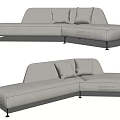 Modern Multiplayer Sofa Multiplayer Alien Sofa 3d model