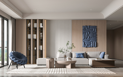 modern living room 3d model