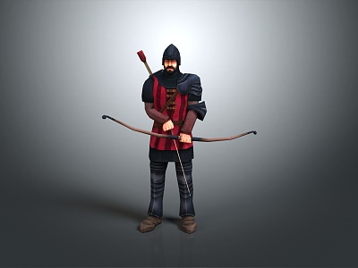 Western Samurai Archer Western Warrior Western Hero Western Warrior Knight Hero Ancient Warrior 3d model