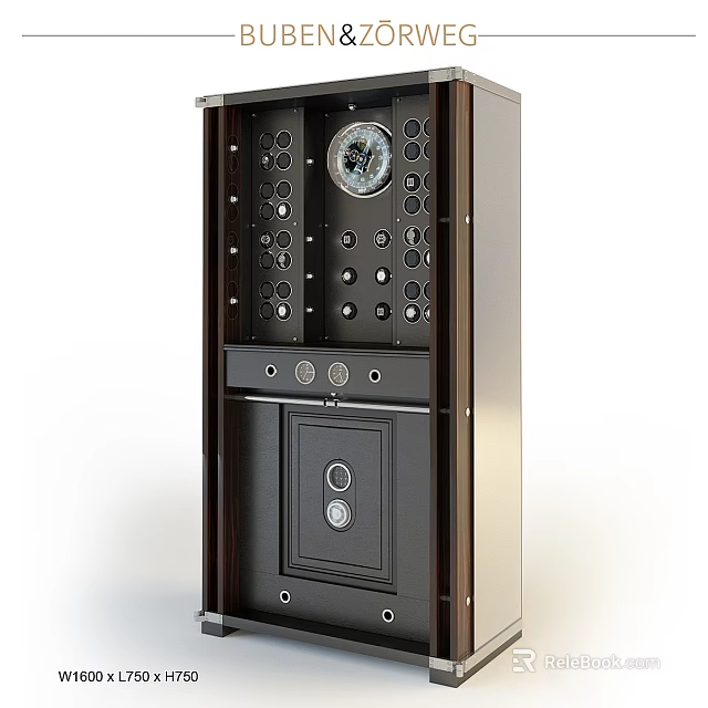 Heavy Duty Steel Security Safe With Combination Lock And Control Panel 3d model 