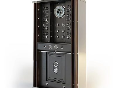 Heavy Duty Steel Security Safe With Combination Lock And Control Panel 3d model