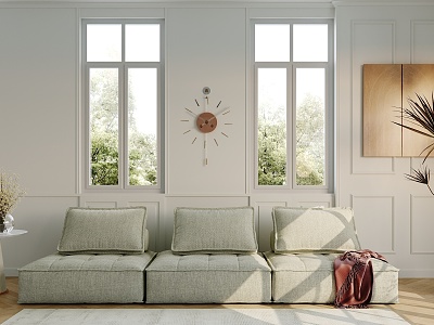 Modern Three-Seat Sofa model