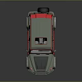 Green Off Road SUV Featuring Red Accents Black Rims And White Tires Design