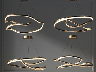 Light Luxury Chandelier 3d model