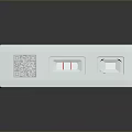 White Rapid Test Strip Device with QR Code and Detection Lines