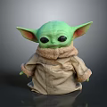Popular Game And Movie Character With Green Skin Big Eyes And Brown Fur Collar Coat