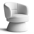 Stylish Comfortable Modern Light Gray Upholstered Swivel Accent Chair With Armrest
