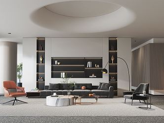 modern living room 3d model