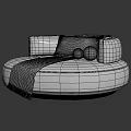 Modern Soft Round Velvet Leisure Chair With Decorative Pillows And Striped Throw Blanket Multiple Colors