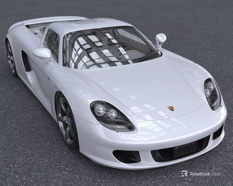 White Sleek Sports Car Featuring Modern Aerodynamic Design Stylish Headlights And Alloy Wheels 3d model 