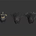 Three Stylish Long Hair Wigs Featuring Elegant Ornaments And Unique Designs
