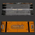 Orange And Black Equipment Case Stacked Design With Handle Latch Durable Professional