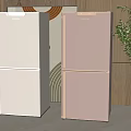 Modern refrigerator 3d model