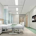 Modern Hospital Outpatient Clinic Interior Featuring Reception Desk And Corridor