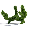 Creative Green Scorpion Shaped Bonsai Plant Leafy Outdoor Decorative Garden Art Design