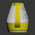 Yellow And White Electric Kettle With Transparent Body Modern Design For Daily Use