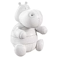 Hippo Stuffed Toys In Red Padded Jackets Display Various Adorable Poses For Kids
