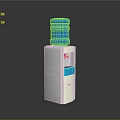 White Standing Electric Water Dispenser With Blue Water Bottle For Home Use