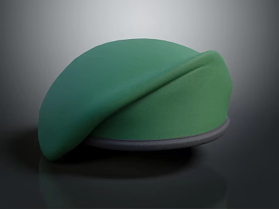 Stylish Green Beret Versatile Casual Accessory For Daily Wear And Fashion Outfits 3d model