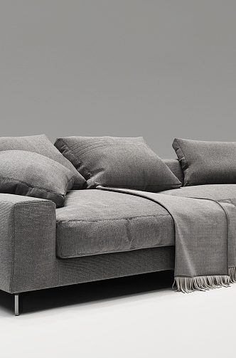 modern double sofa 3d model