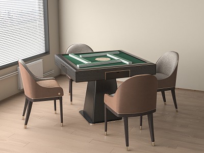 Modern Mahjong Table and Chair Mahjong Table Chess and Card Table Casual Table and Chair 3d model