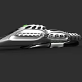 Futuristic Silver Streamlined Train Exterior Design With Modern Aerodynamic Shape