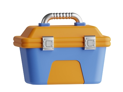 Modern Toolbox Storage Case Suitcase Plastic Case Cartoon Toolbox 3d model