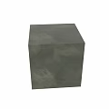 Smooth Gray Cubic Component Against Textured Wall Background In Minimalist Interior 3d model