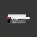 SharpShooter Industrial Equipment With Red And White Frame Mechanical Arm Part And Cabinet Base