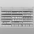 Commercial Shelves for Retail Store with Various Beverages and Snacks