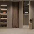 Modern Clothing Store Interior With Mannequins Clothes Racks And Green Plants