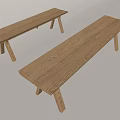 Bench Shoe Changing Stool 3d model