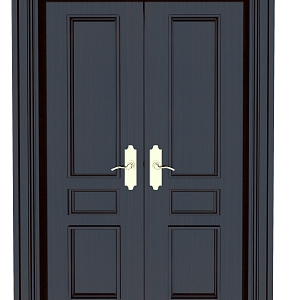 Jianou double door double door mahogany door living room door 3d model